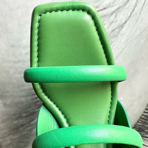 🌸FRAME🌸 Le Carlotta Green Leather Sandal Size: 37 - Picture 9 of 16